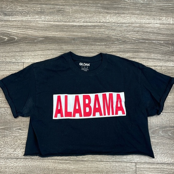 ALABAMA cropped black Tee - Picture 2 of 5